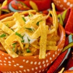Easy Chicken Tortilla Soup in Bowl