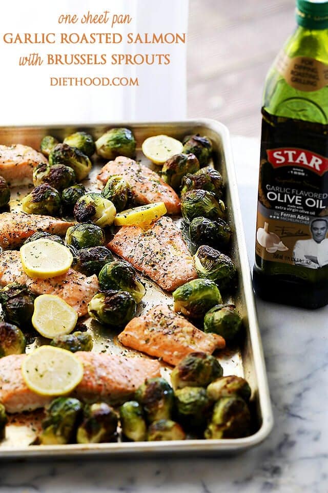 One-Sheet-Pan-Garlic-Roasted-Salmon-with-Brussels-Sprouts