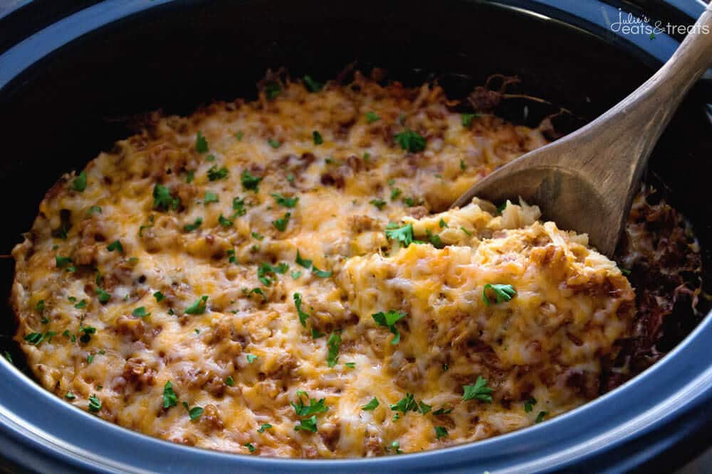 Crockpot Breakfast Casserole {With Turkey} - Julie's Eats ...