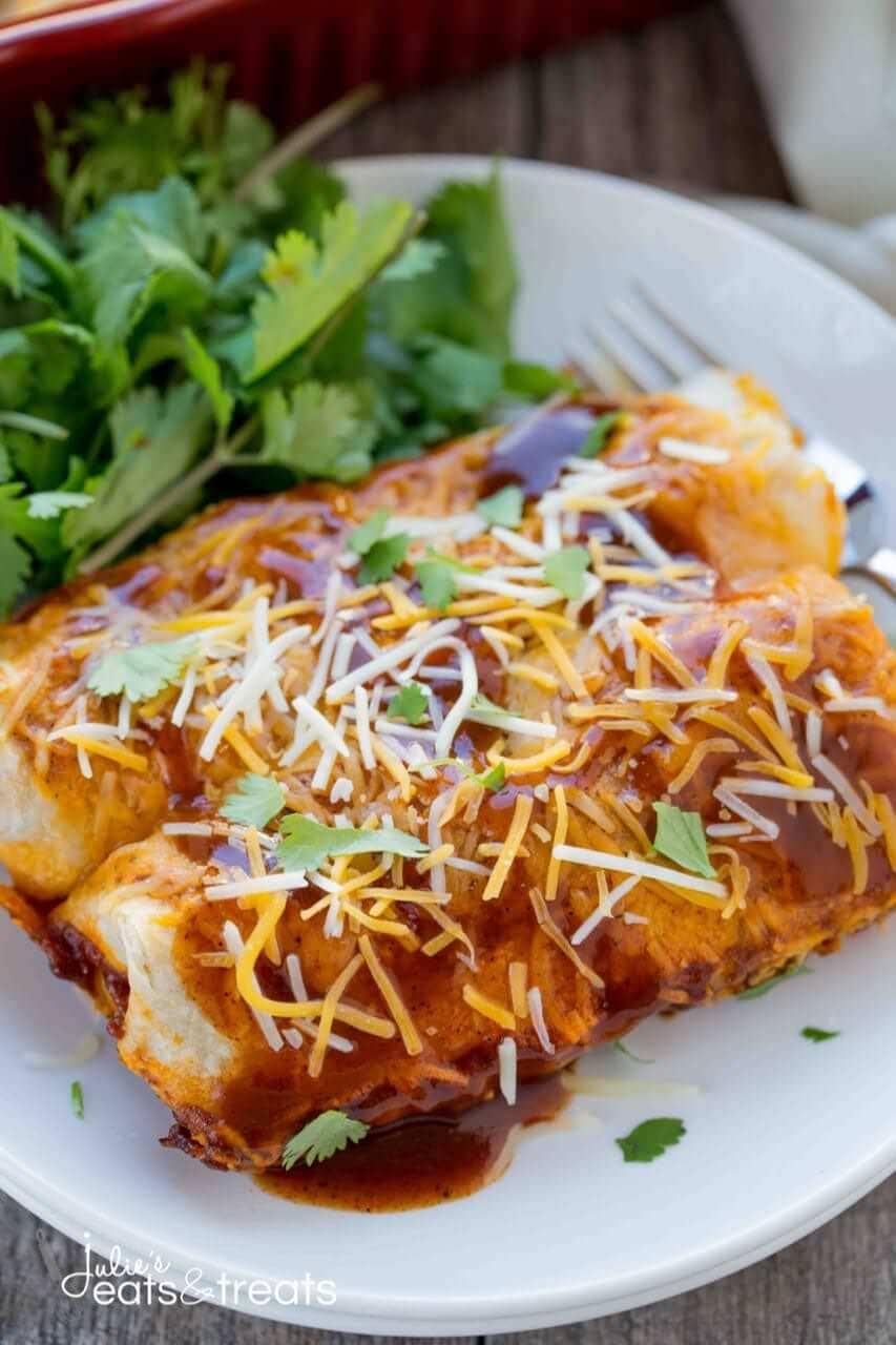 Beef and Potato Enchiladas Recipe - Julie's Eats & Treats