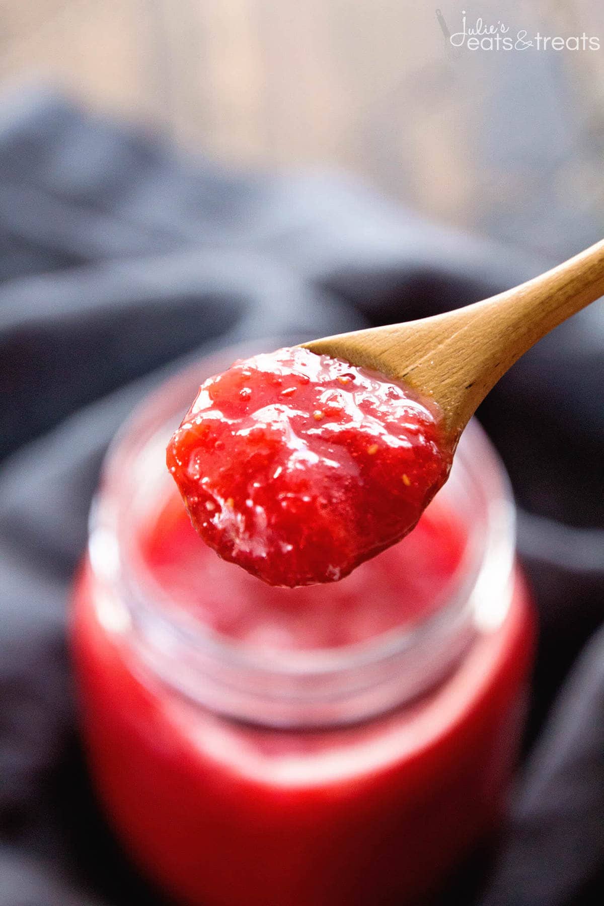 3 Easy Ingredient Strawberry Rhubarb Jam Recipe ~ This Strawberry Rhubarb Jam is so Quick and Delicious that Anyone Can Make It! Plus it's Lightened Up!