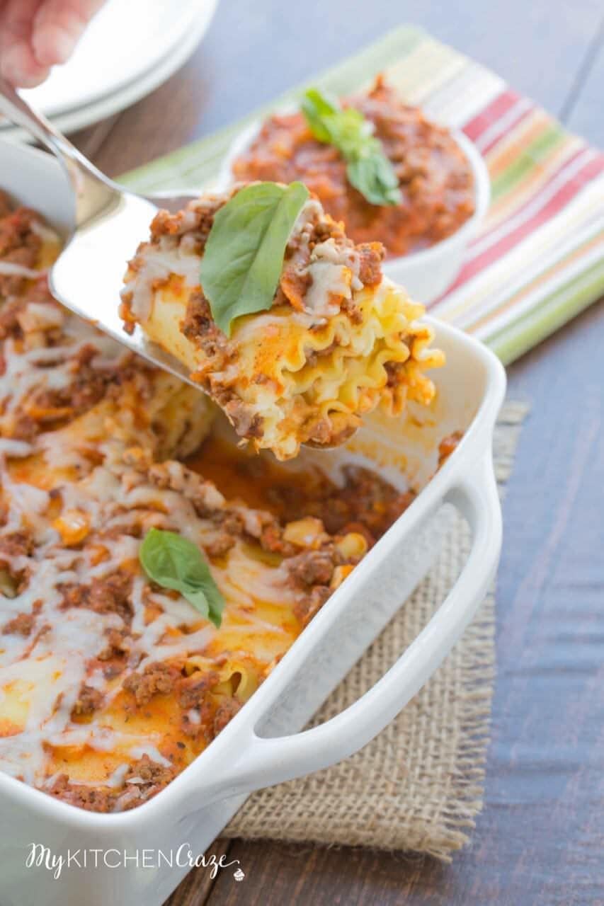 Lasagna Roll Ups ~ mykitchencraze.com 