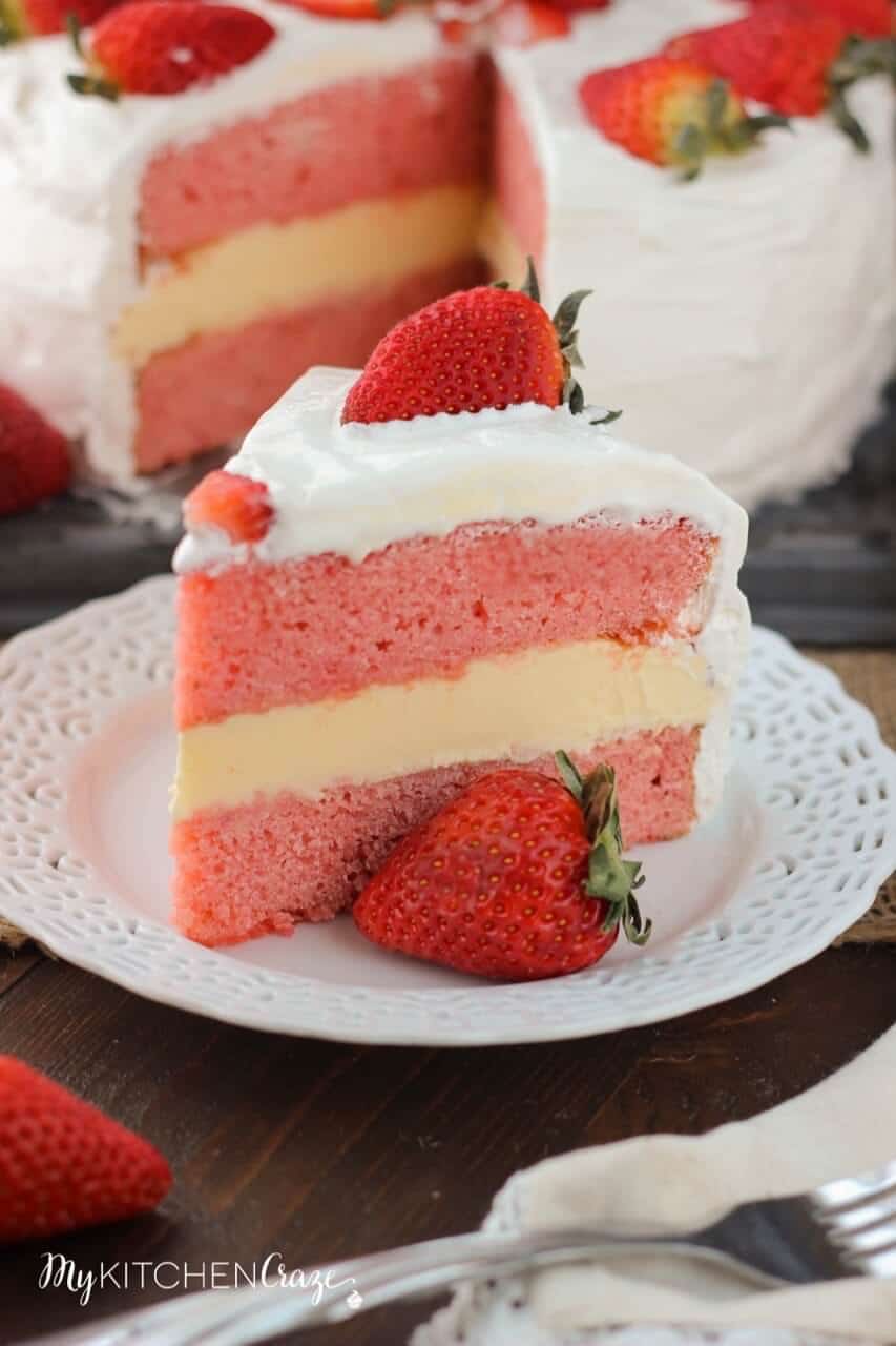 Strawberry Ice Cream Cake ~ mykitchencraze.com 