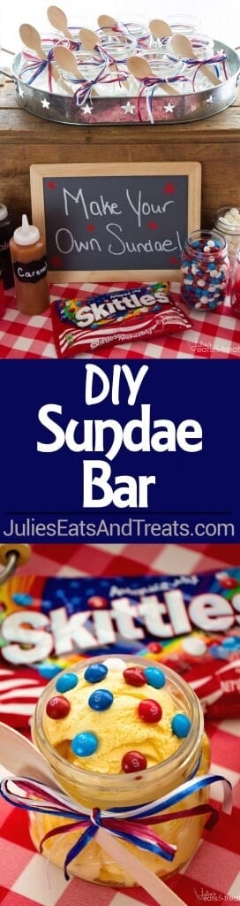 DIY Sundae Ice Cream Bar Party ~ Cool Off this Summer with a Festive DIY Sundae Bar! Grab Your Ice Cream, Toppings and Indulge in This Fun Treat! Perfect for a Summer Party!