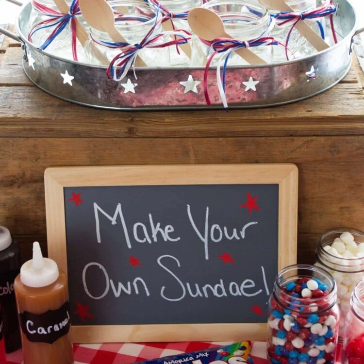 DIY Sundae Ice Cream Bar Party ~ Cool Off this Summer with a Festive DIY Sundae Bar! Grab Your Ice Cream, Toppings and Indulge in This Fun Treat! Perfect for a Summer Party!