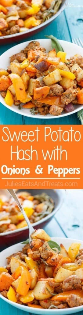 Sweet Potato Hash with Peppers and Onions Recipe - Julie's Eats & Treats