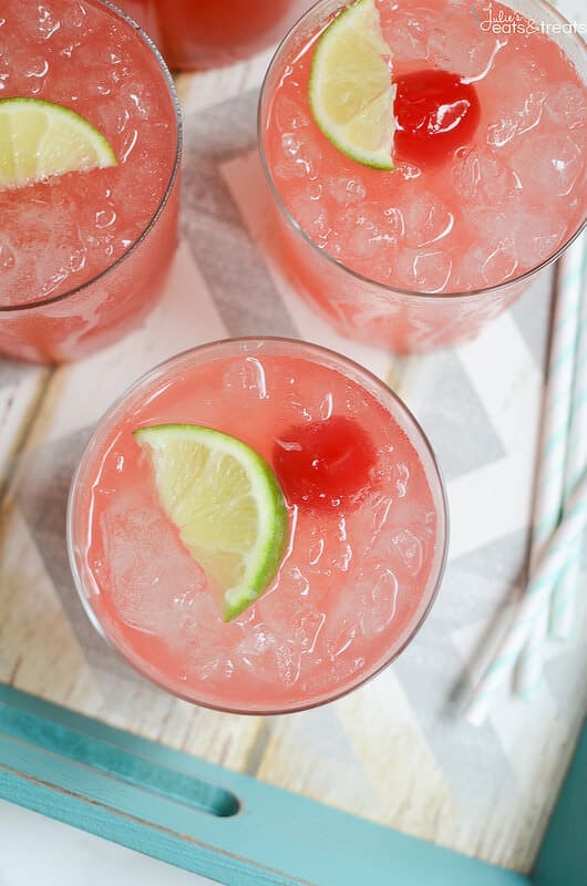 Sparkling Cherry Limemade - the perfect refreshing summer drink! 