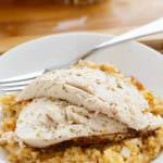 Crock Pot Chicken and Rice Dinner ~ Whole Chicken and Rice in the Slow Cooker Flavored with Onions and Spices! You can't Go Wrong with this Meal in the Crock Pot!