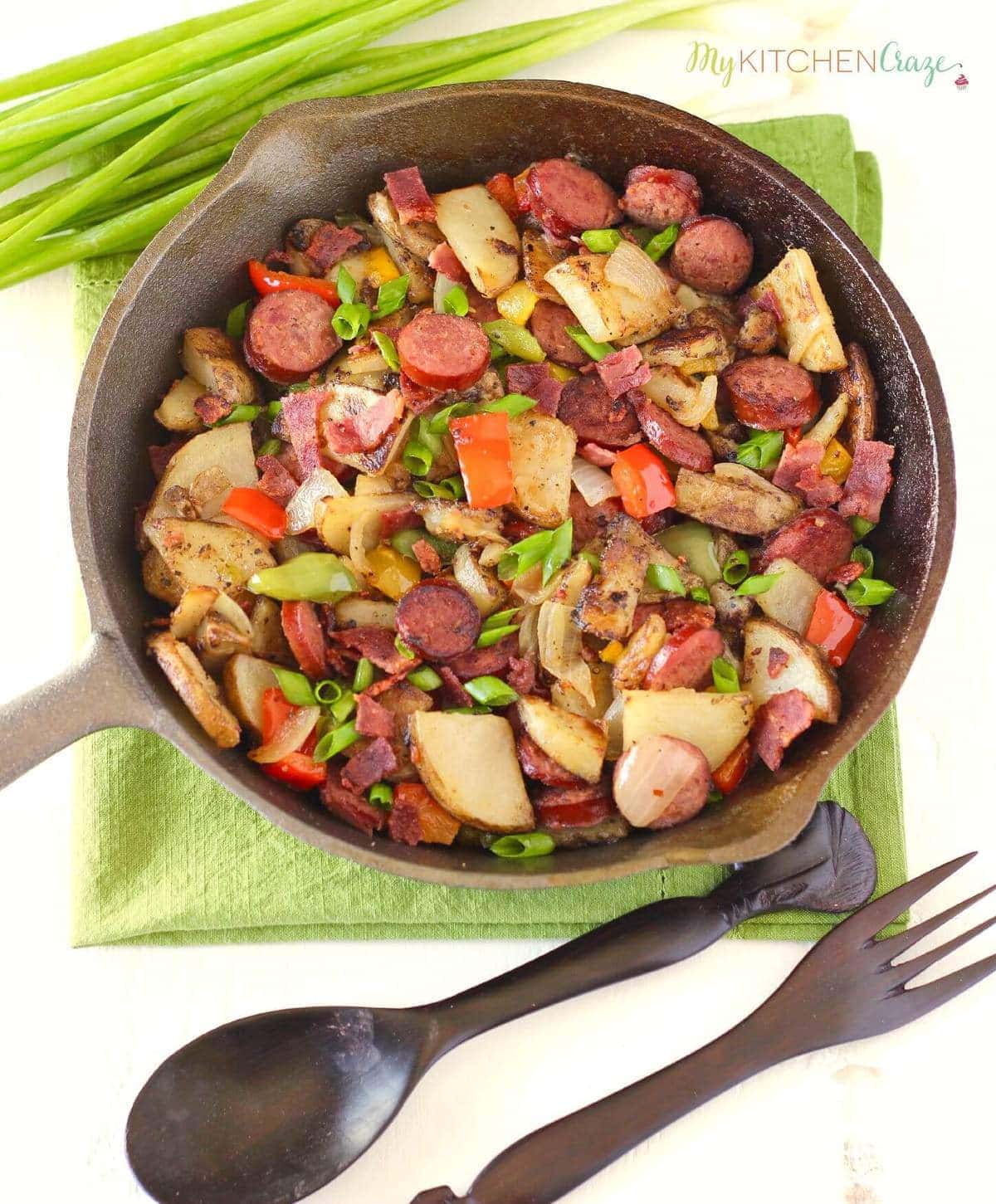 Beef Kielbasa & Potato Skillet ~ mykitchencraze.com 