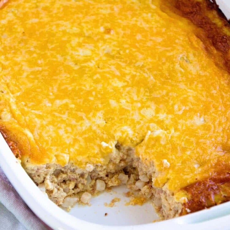 Corned Beef Hash Overnight Breakfast Casserole ~ Delicious, Comforting Overnight Breakfast Casserole Loaded with Corned Beef Hash, Eggs and Cheese! The Perfect Breakfast for Lazy Mornings!