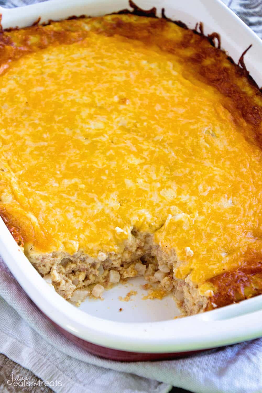 Corned Beef Hash Overnight Breakfast Casserole ~ Delicious, Comforting Overnight Breakfast Casserole Loaded with Corned Beef Hash, Eggs and Cheese! The Perfect Breakfast for Lazy Mornings!