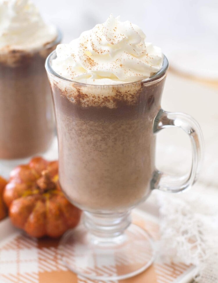 Pumpkin Hot Chocolate ~ Homemade Pumpkin Hot Chocolate Recipe Uses Real Pumpkin Puree and Pumpkin Pie Spices to Add a Fall Spin to a Classic Drink!