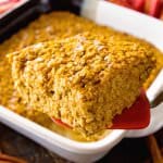 Baked Pumpkin Oatmeal ~ This Easy, Make-Ahead Baked Oatmeal is the Perfect Breakfast for Busy Mornings! Filled with Pumpkin, Oats and Spices to Fill You Up!