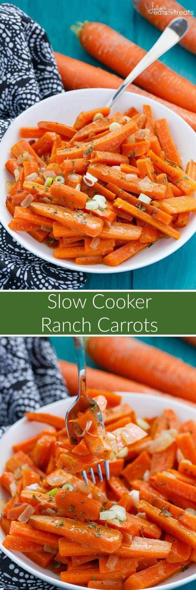 Ranch Crock Pot Carrots ~ Super Quick to Make for the Holidays in Your Slow Cooker when Oven Space is Limited!