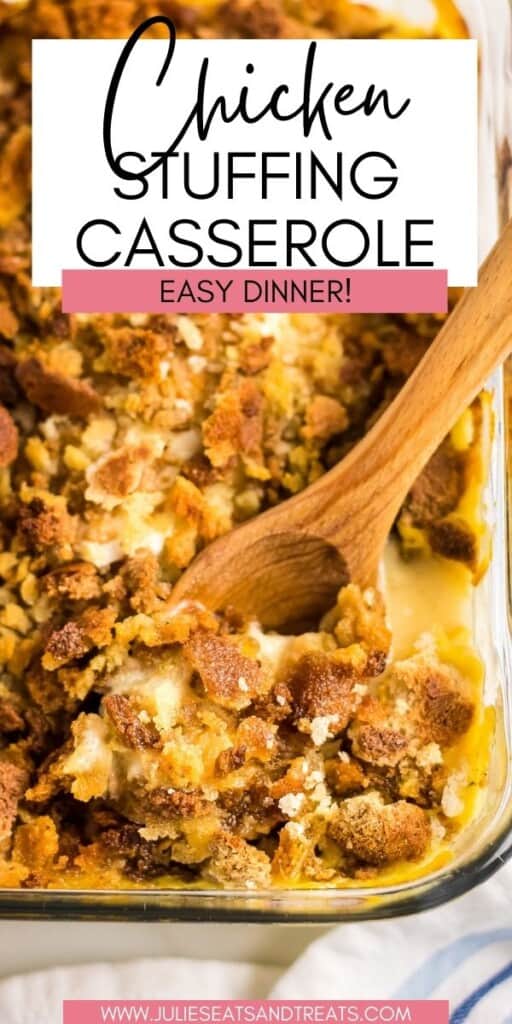 Cheesy Chicken Stuffing Casserole - Julie's Eats & Treats