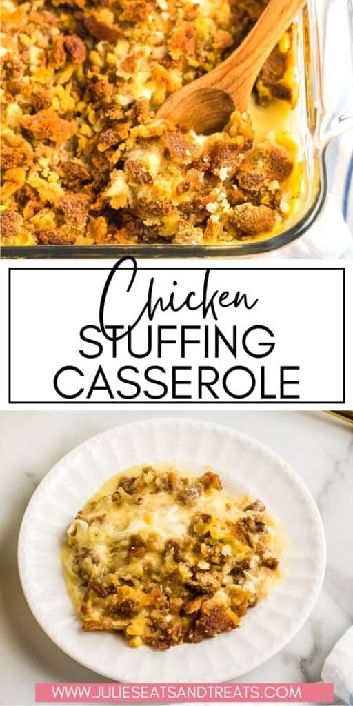 Chicken Stuffing Casserole JET Pinterest Image