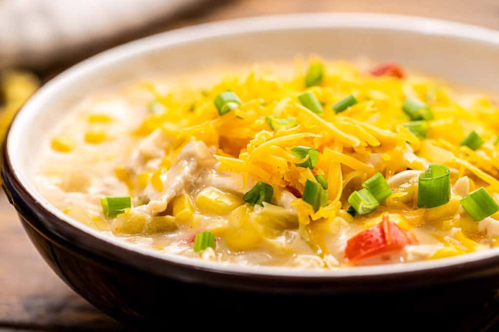 Bowl of Leftover Turkey Corn Chowder