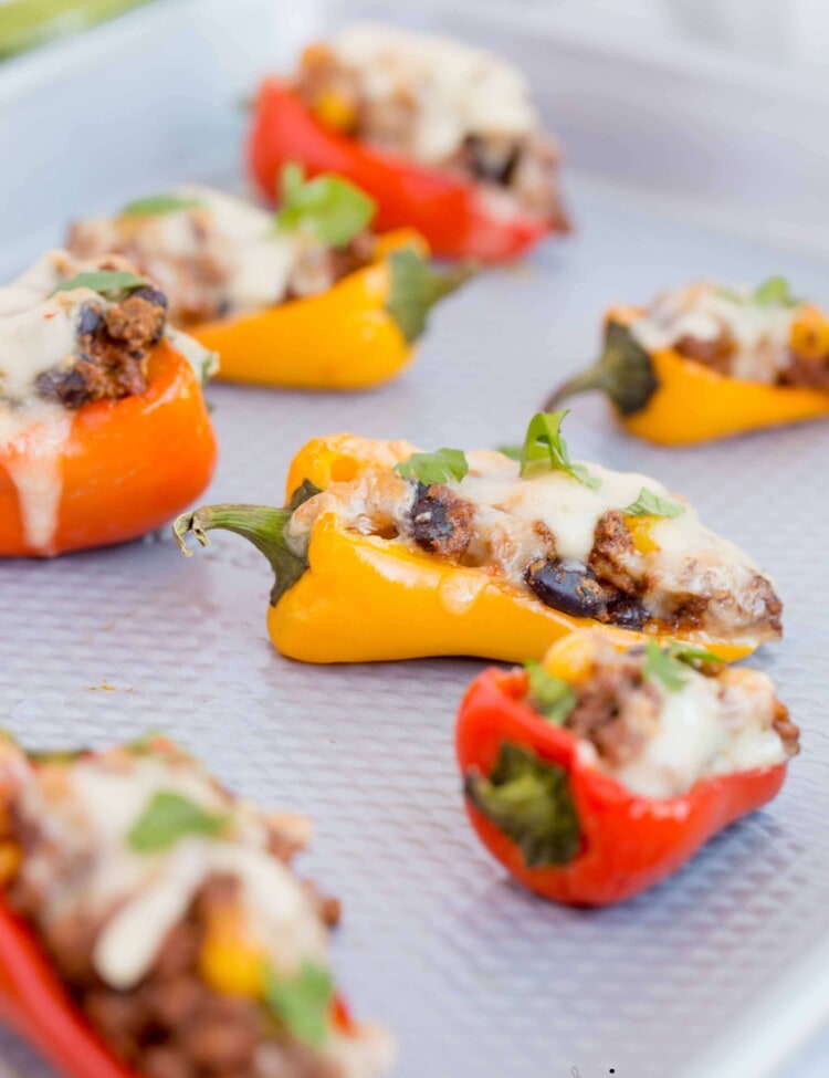 Sweet Pepper Poppers ~ Perfect Small Bite Appetizer for Your Next Party! Only 7 ingredients and 30 Minutes!