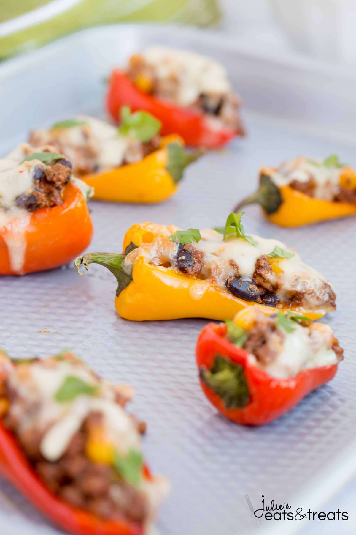 Sweet Pepper Poppers ~ Perfect Small Bite Appetizer for Your Next Party! Only 7 ingredients and 30 Minutes!