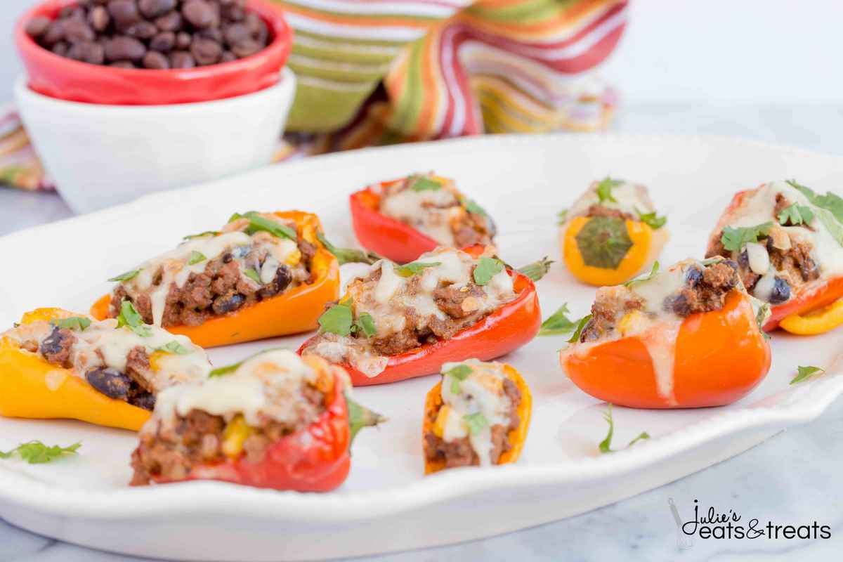 Sweet Pepper Poppers ~ Perfect Small Bite Appetizer for Your Next Party! Only 7 ingredients and 30 Minutes!