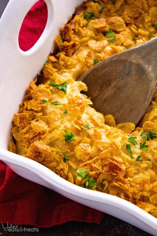 Cheesy Hash Brown Chicken Casserole Julie's Eats & Treats