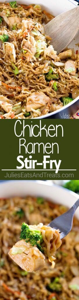 Chicken Ramen Stir-Fry ~ Easy, Delicious Weeknight Meal Loaded with Healthy Ingredients with the Addition of Ramen for a Fun Twist! On the Table in 30 Minutes!