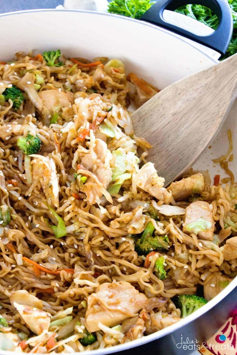 Chicken Ramen Stir-Fry ~ Easy, Delicious Weeknight Meal Loaded with Healthy Ingredients with the Addition of Ramen for a Fun Twist! On the Table in 30 Minutes!