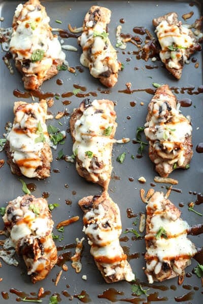 Pork with Feta and Mushrooms