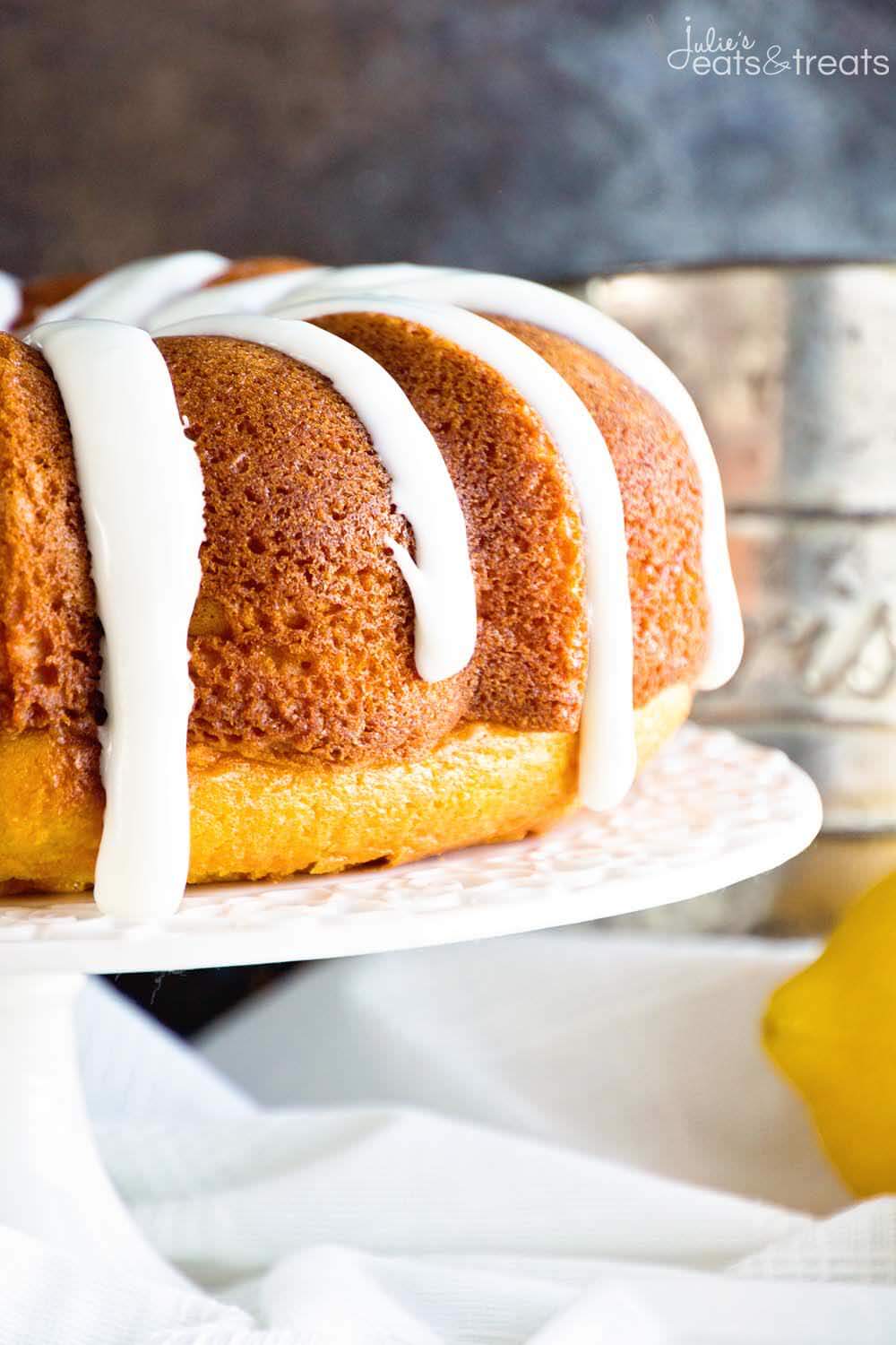 Lemon Bundt Cake with Lemon Frosting ~ Tender, Homemade Lemon Pound Cake with a Delicious Lemon Frosting!