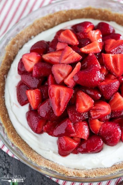 Strawberry Cream Cheese Pie - Celebrating Sweets