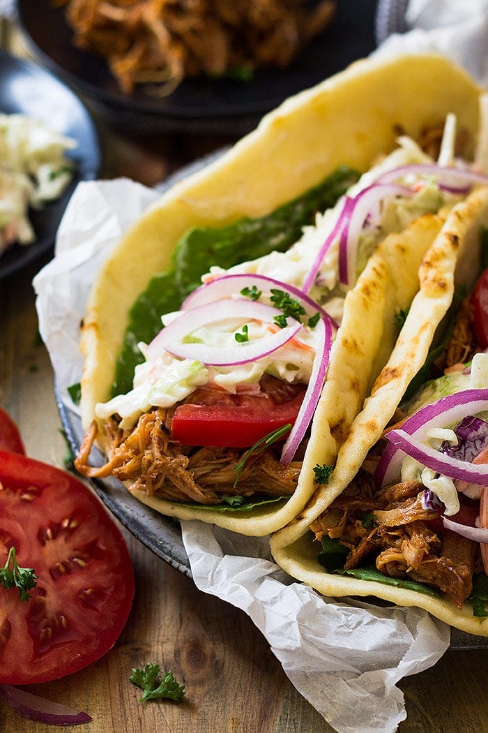 BBQ Pulled Pork Gyros - Julie's Eats & Treats