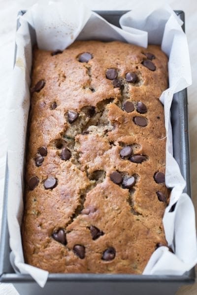 ZUCCHINI CHOCOLATE BANANA BREAD