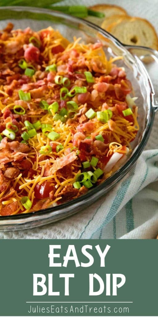 Easy BLT Dip in a glass pie plate