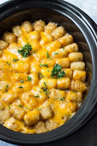 Crock Pot Egg Bake {Tater Tots} - Julie's Eats & Treats ®