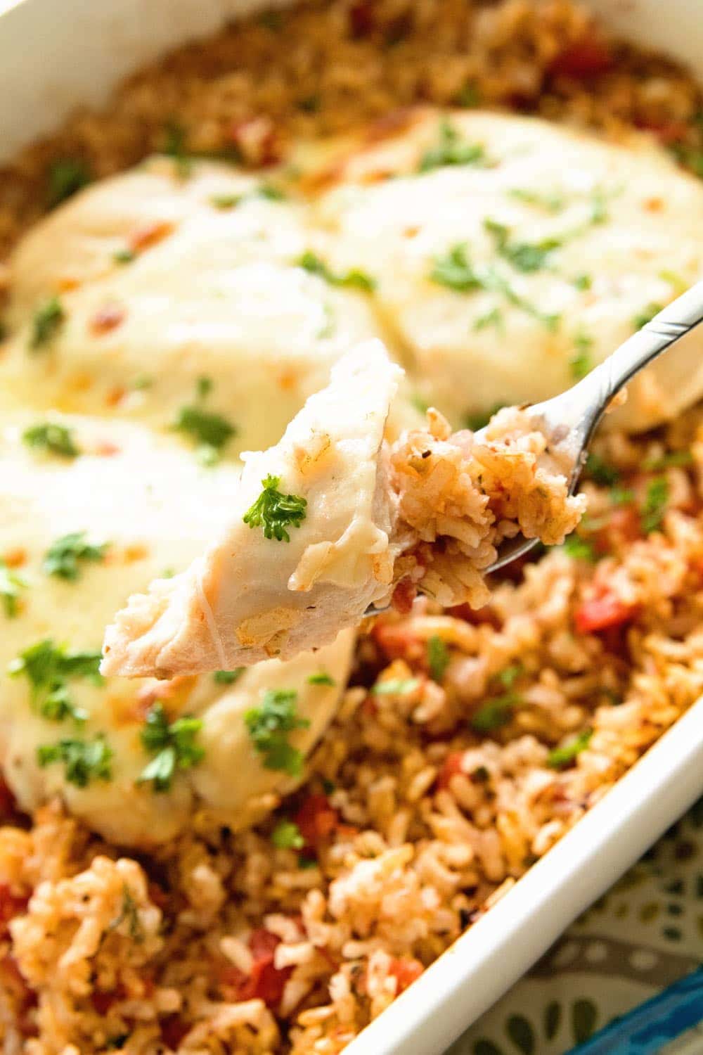 Busy Night? Make this Italian Cheesy Chicken and Rice Casserole Recipe for dinner!