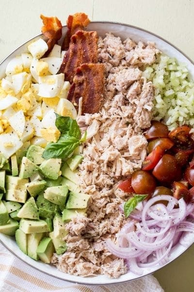 Chicken, avocado, egg and bacon salad recipe