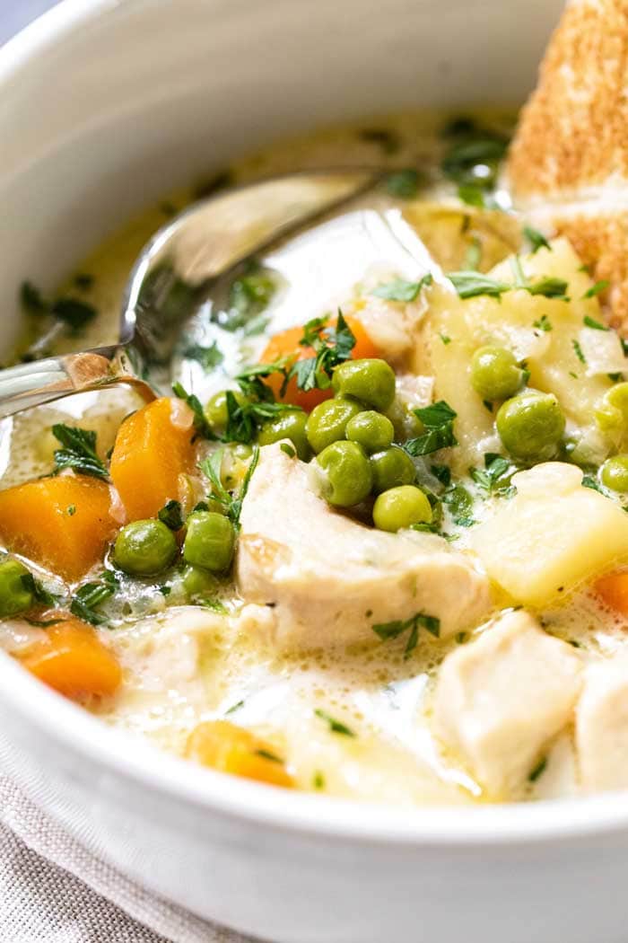 Chicken Pot Pie Soup - Julie's Eats & Treats