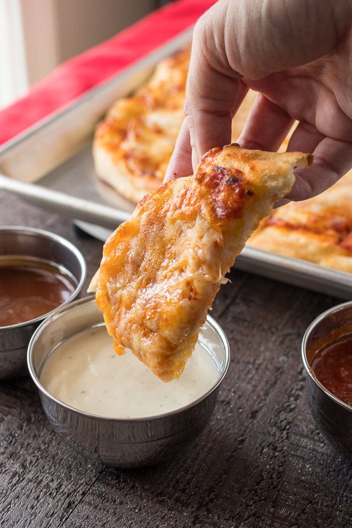 Dig into Homemade Four Cheese Pizza! Perfect for Dunking!