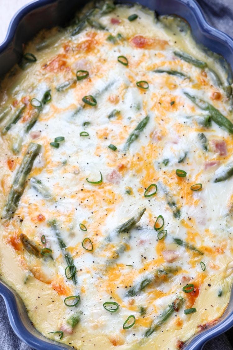 Ham and Green Bean Casserole ~ Your Favorite Green Bean Casserole Recipe Made Into a Main Dish! This Easy Dinner Recipe is Perfect for Busy Weeknights!