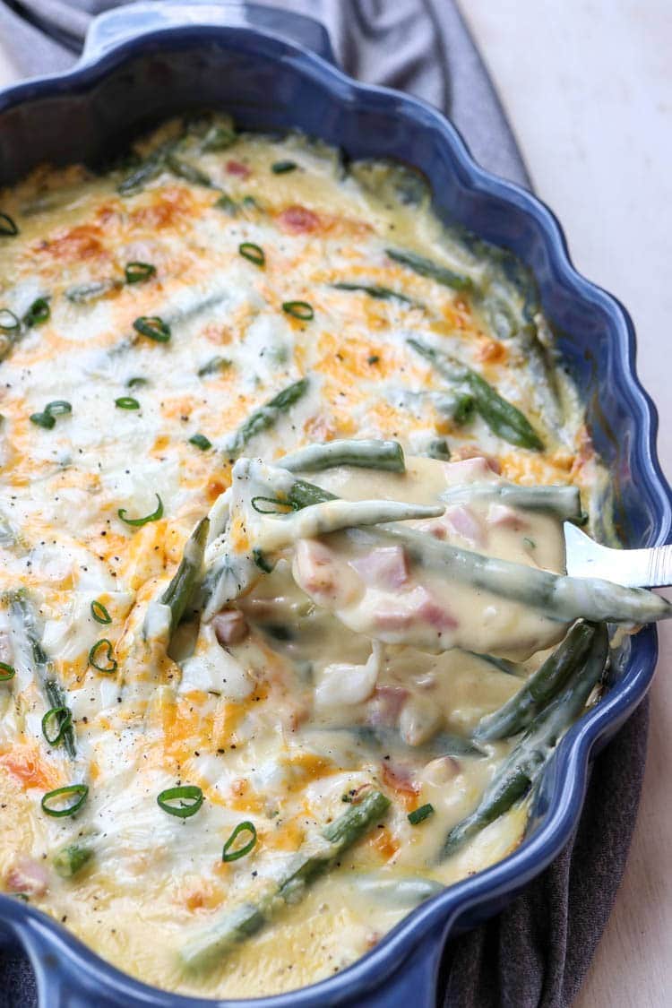 Ham and Green Bean casserole is going to be your new favorite weeknight meal!