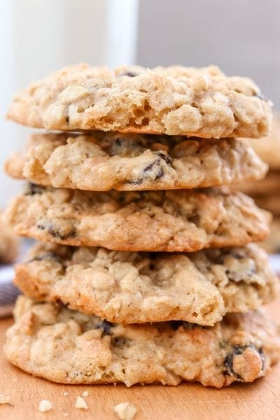 Oatmeal coconut and raisin cookies