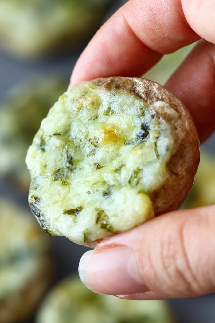 Stuffed Garlic Mushrooms ~ These quick and easy stuffed mushrooms are rich and full of flavors thanks to garlic, butter, parsley and cheese stuffing. They are the perfect small bite appetizers!