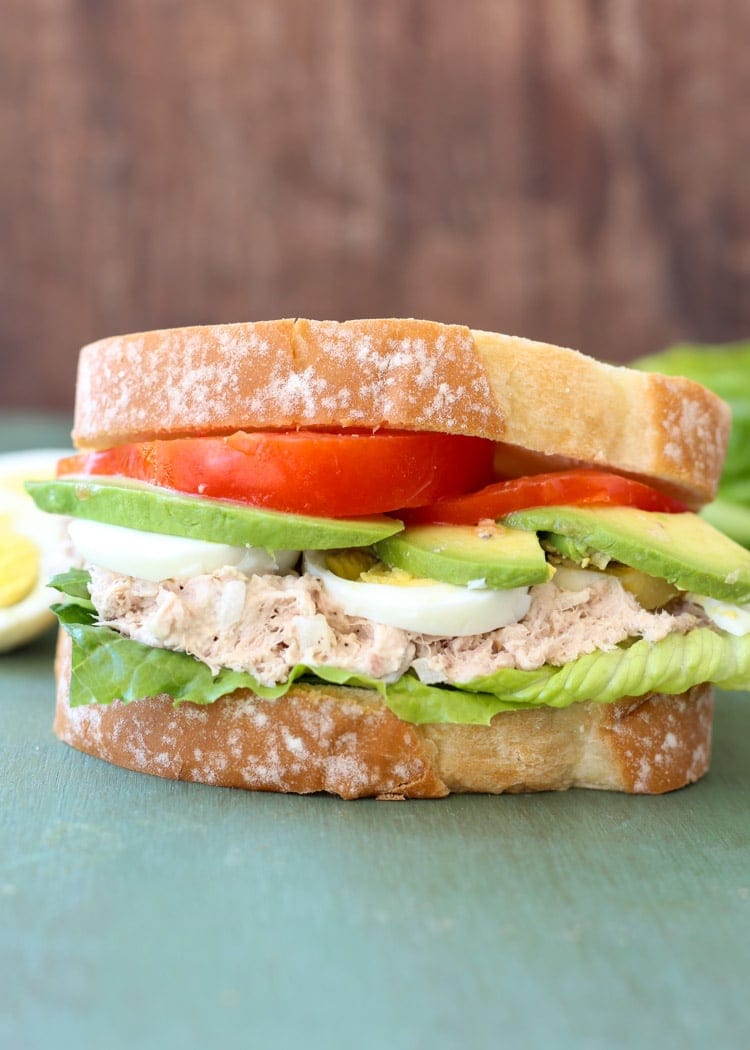 Egg Avocado Tuna Sandwich ~ Easy, Delicious Sandwich Perfect for a Quick Lunch Recipe! This Egg Tuna Sandwich Adds Avocado into the Mix for a Delicious Lunch!