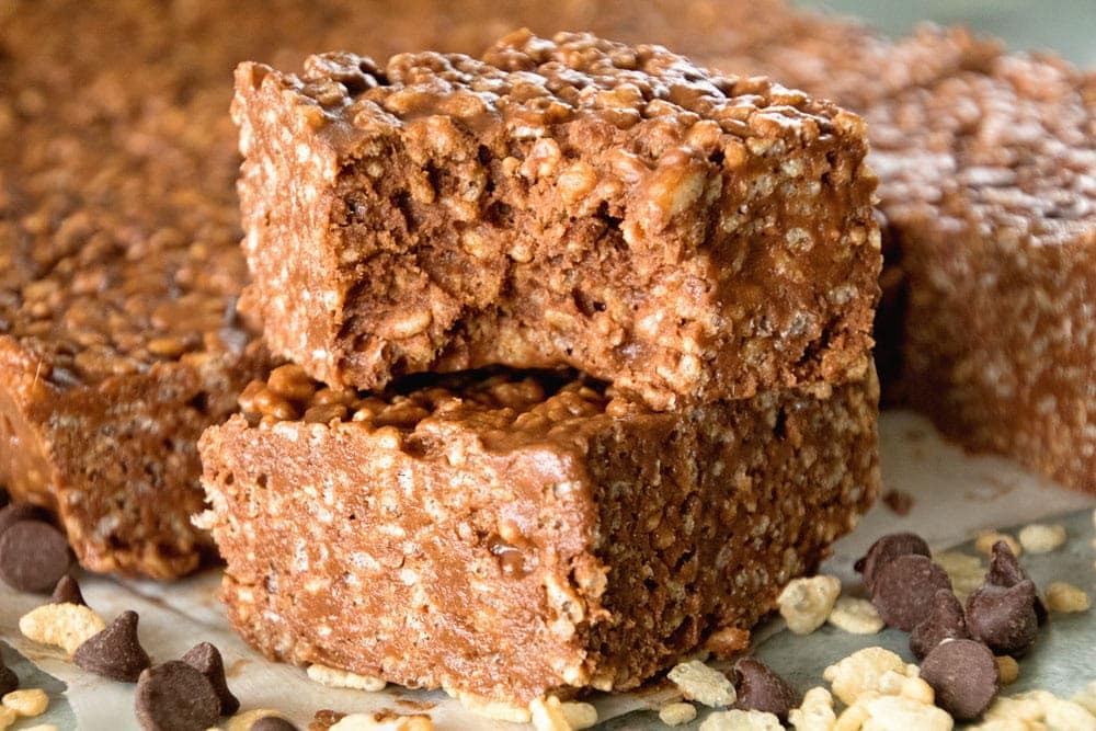 chocolate peanut butter rice crispy treats recipe for dessert