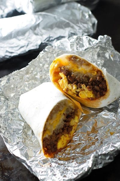 Chorizo Breakfast Burritos