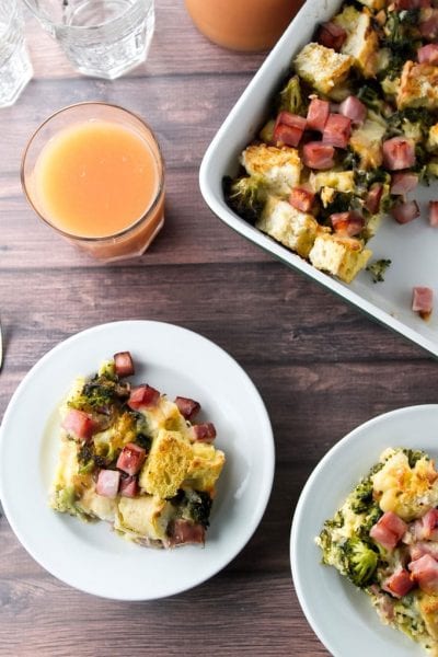 Ham and Broccoli Strata