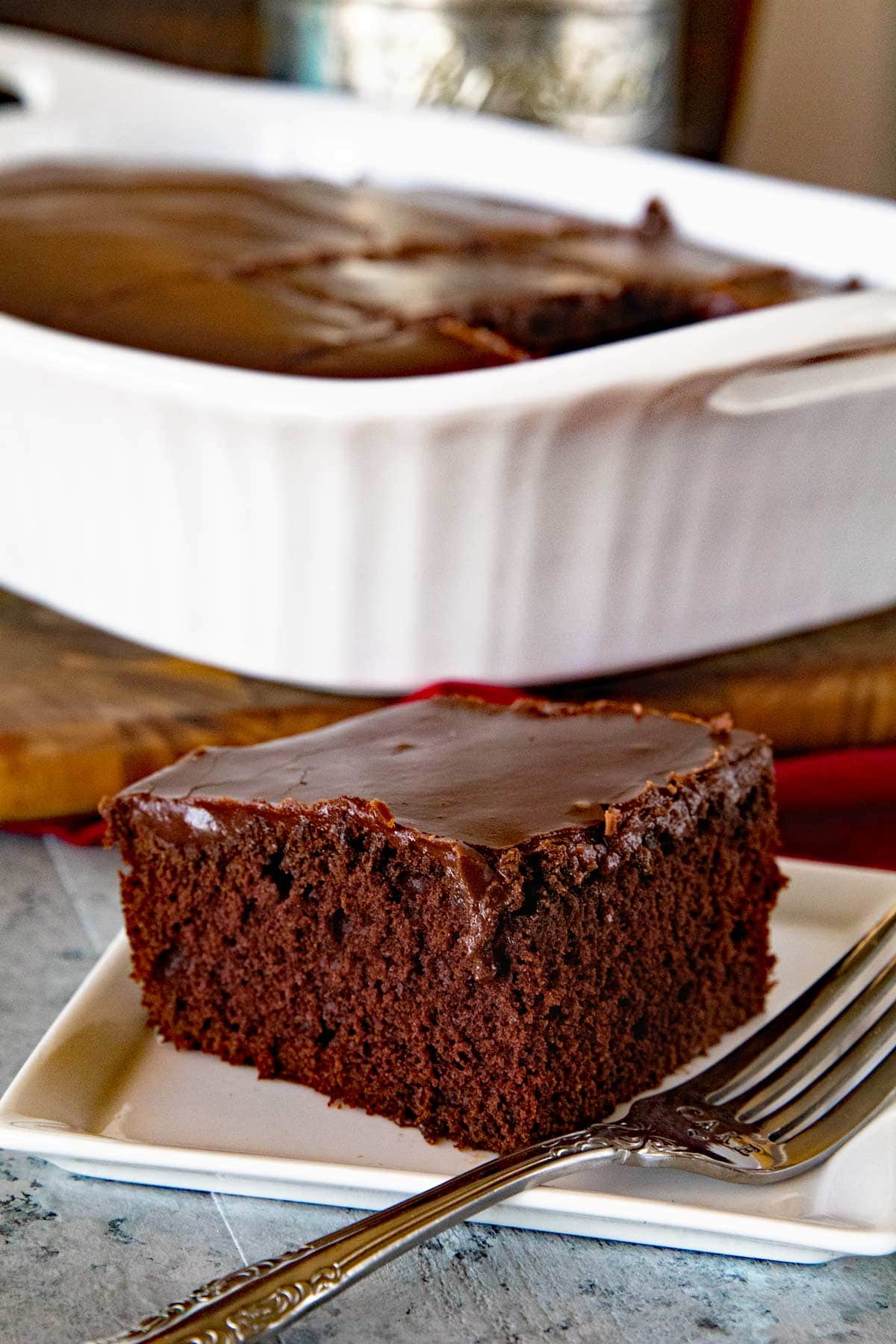 Homemade Chocolate Cake with Chocolate Frosting Julie's