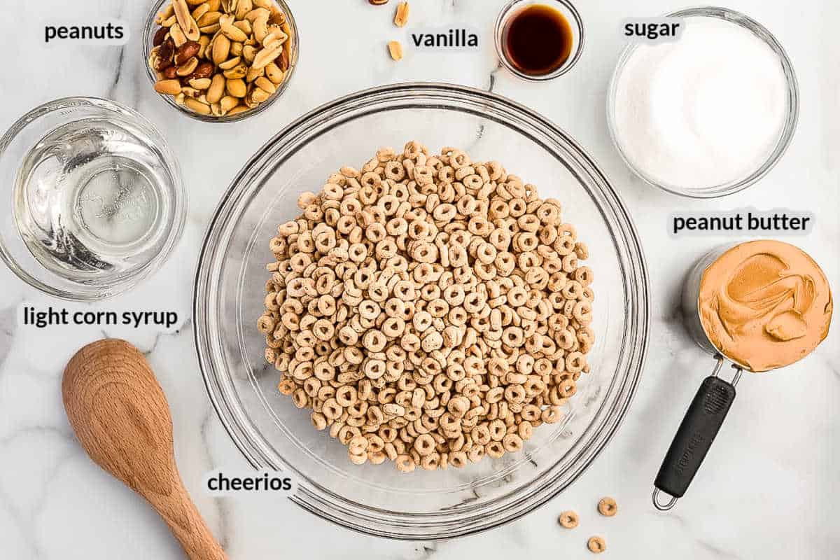 No Bake Peanut Butter Cheerios Ingredients