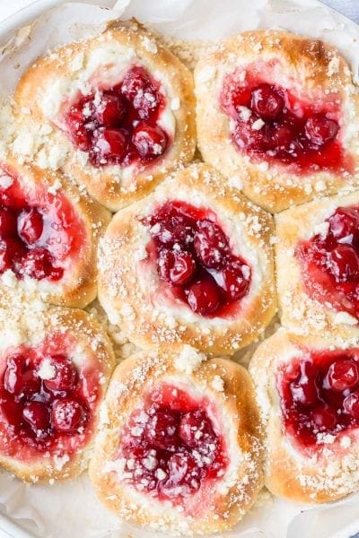 Cherry Cheesecake Buns Recipe