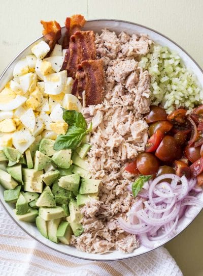 Chicken Avocado Egg Bacon Salad Recipe